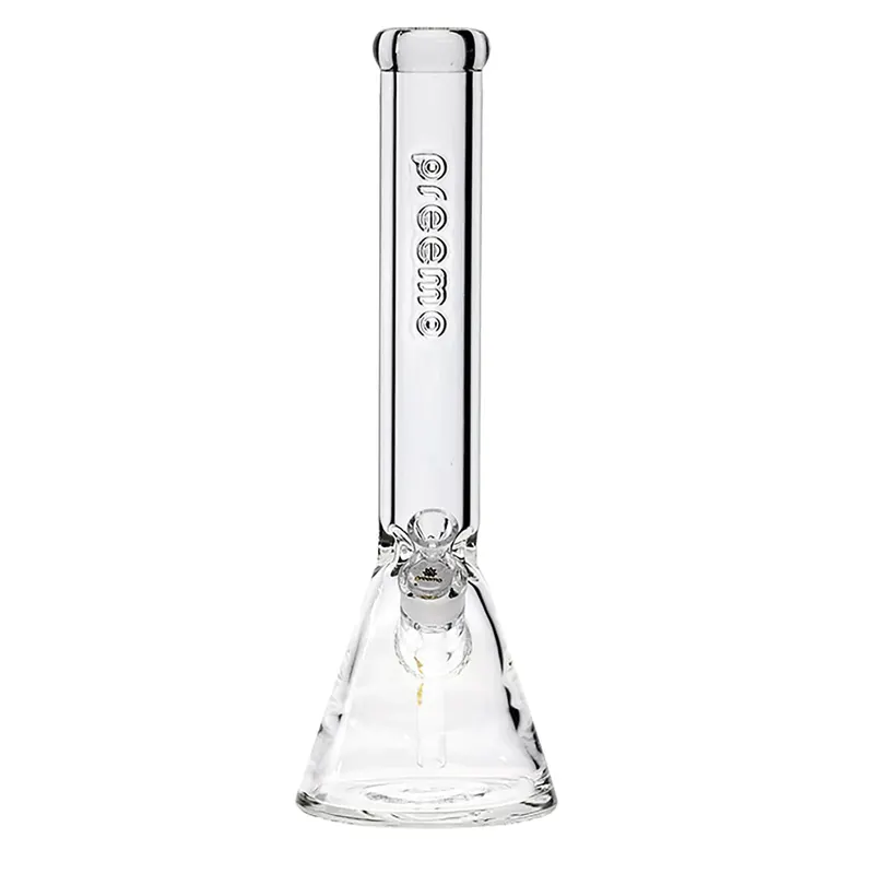 16″ 9mm Preemo Clear Embossed Logo Beaker Bong