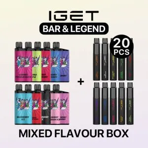 Mixed Flavour Box – IGET Bar & Legend (20PCS)