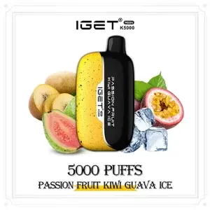 Passion Fruit Kiwi Guava Ice – IGET Moon 5000 Puffs